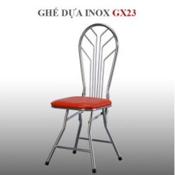 Ghế dựa inox xếp mặt Hwata GX23 (mặt simili)