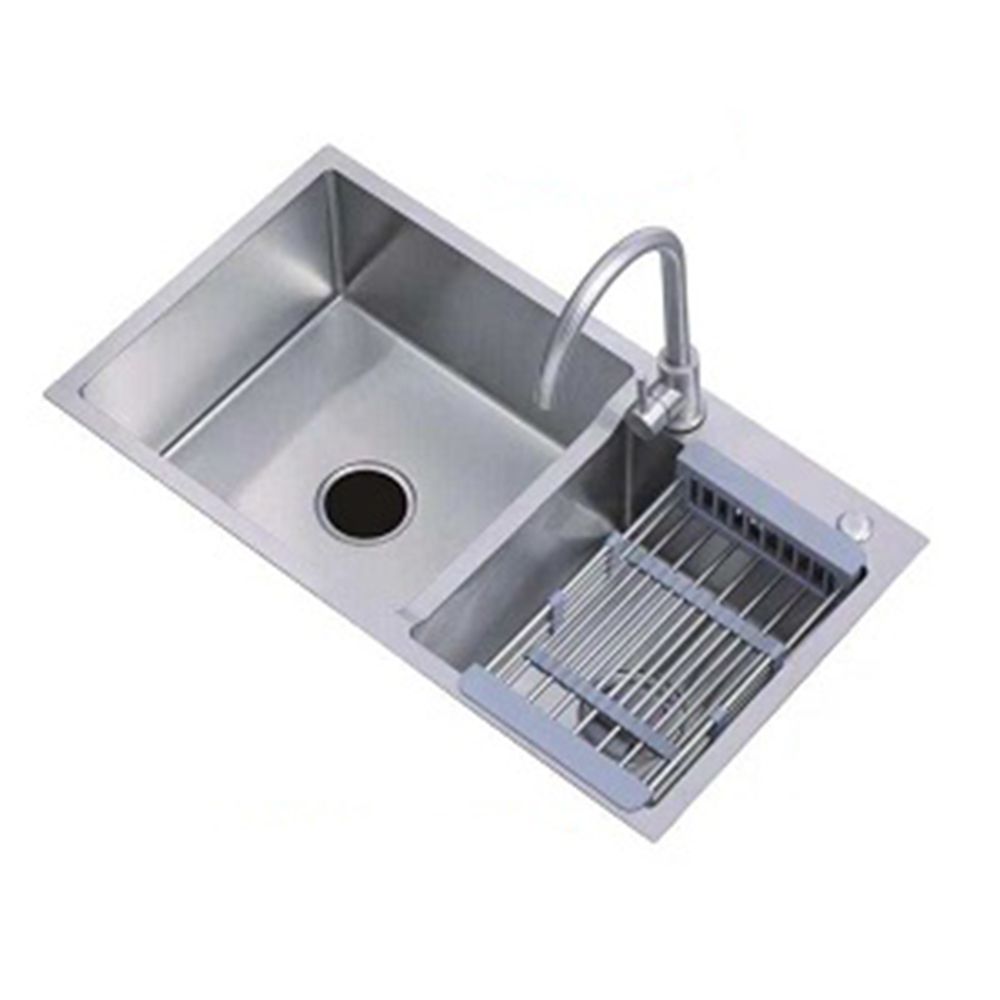 Chậu rửa inox Hwata 2 hộc vuống BDV3 1 Chậu rửa inox Hwata 2 hộc vuống BDV3