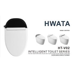 Bồn cầu nguyên khối tự động Hwata HT-V02B
