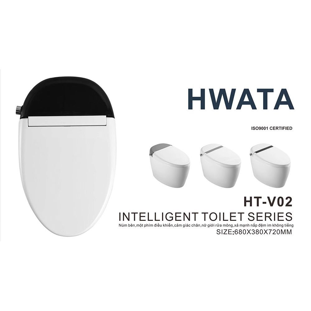 Bồn cầu nguyên khối tự động Hwata HT-V02B 1 Bồn cầu nguyên khối tự động Hwata HT-V02B