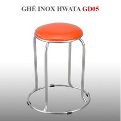 Ghế đẩu inox Hwata GD05 (mặt simili)