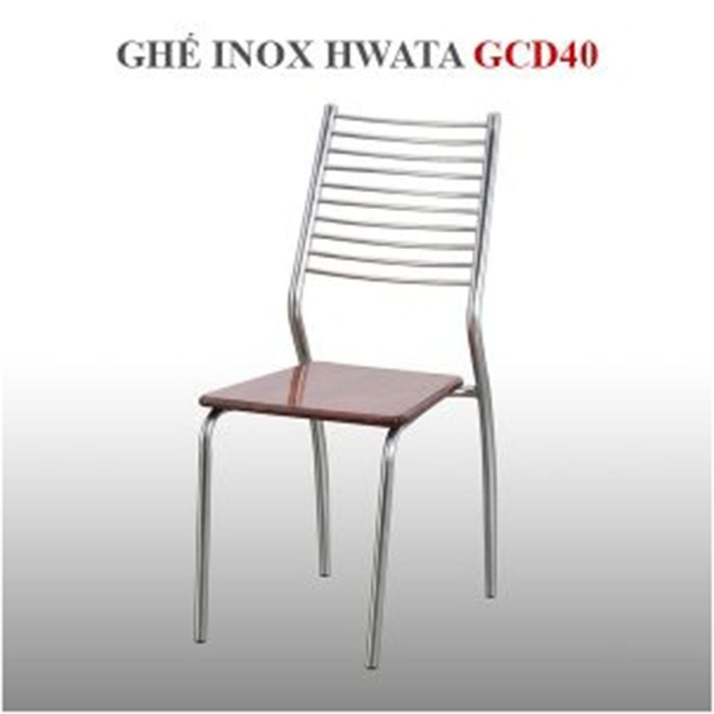 Ghế dựa inox cố định Hwata GCD40 (mặt gỗ) 1 Ghế dựa inox cố định Hwata GCD40 (mặt gỗ)