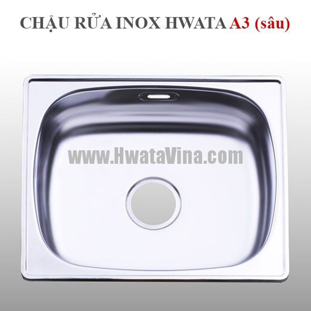Chậu rửa inox Hwata đơn lớn A3 (sâu) 1 Chậu rửa inox Hwata đơn lớn A3 (sâu)