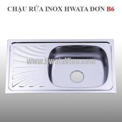 Chậu rửa inox Hwata một hộc một cánh B6