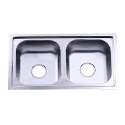 Chậu rửa inox Hwata hai hộc BD5