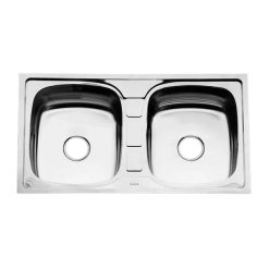 Chậu rửa inox Hwata hai hộc BD7