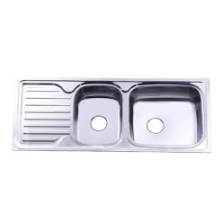 Chậu rửa inox Hwata hai hộc một cánh lớn BDC1