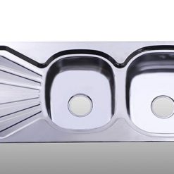 Chậu rửa inox Hwata hai hộc một cánh BDC5