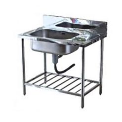 Chậu rửa inox Hwata có chân một hộc CN1