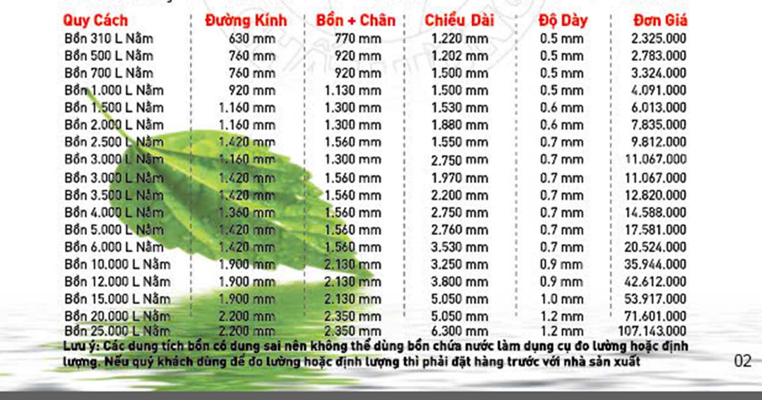 Bồn inox Hwata 5000L (ngang) (F1420) 6